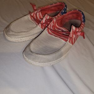 Hey Dude Wendy Sox Tri Americana Lightweight Casual Slip On Women's Size 11